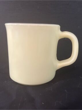 Anchor Hocking D-Handle Fire King Butter Cream Ceramic Mug